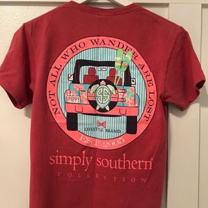 Simply Southern Collection Floral Jeep Shirt
